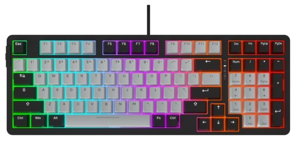 Bàn phím cơ Dareu EK98X Black Grey Optical switch 