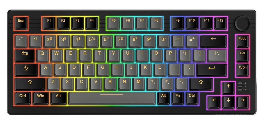 Bàn phím cơ Dareu EK75 Pro Triple Mode Black Golden DareU Cloud switch