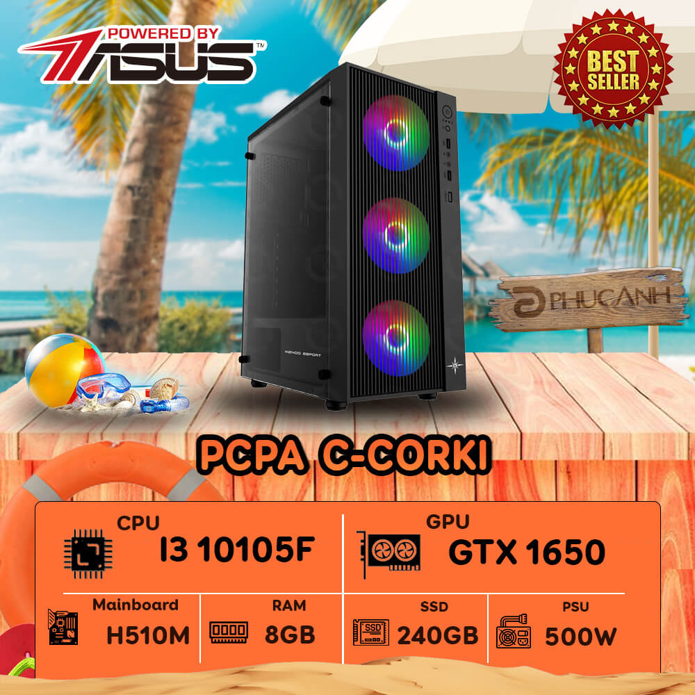 Máy tính PCPA C-CORKI I3/8GB/GTX1650
