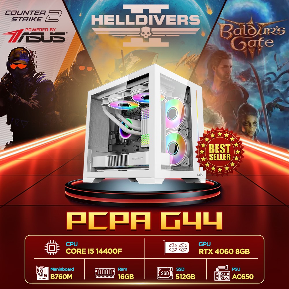 PCPA G44 (Core i5 14400F/ Intel B760/ 16GB/ 512GB SSD/ RTX 4060)