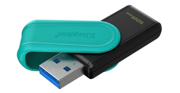 USB Kingston DTXS 128Gb USB3.2 M&agrave;u đen xanh