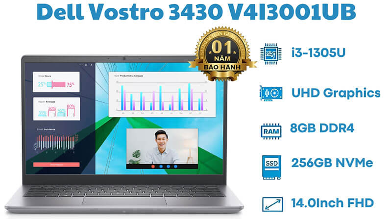 Laptop Dell Vostro 3430 V4I3001UB