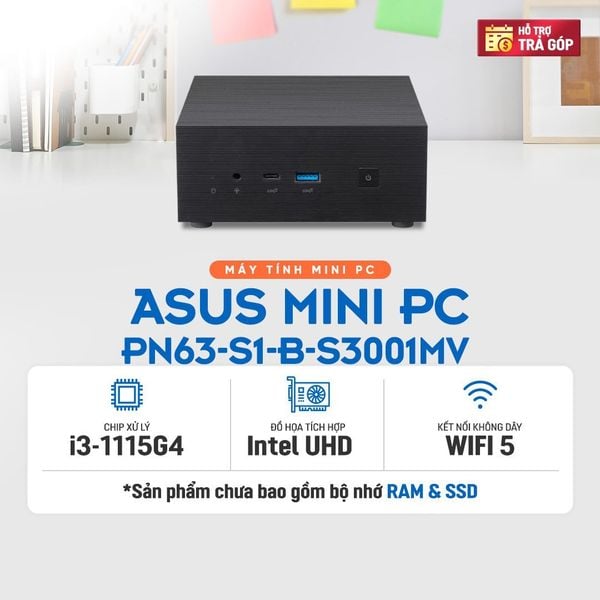 Máy tính mini Asus PN63-S1-B-S3001MV