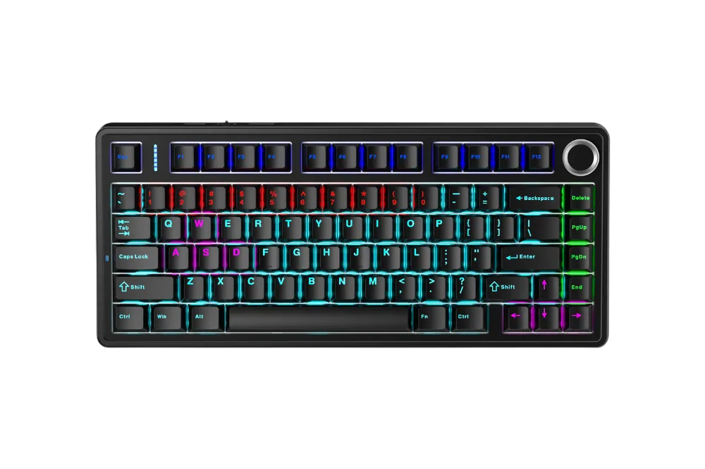 Bàn phím cơ AULA F75 Black Red Switch 