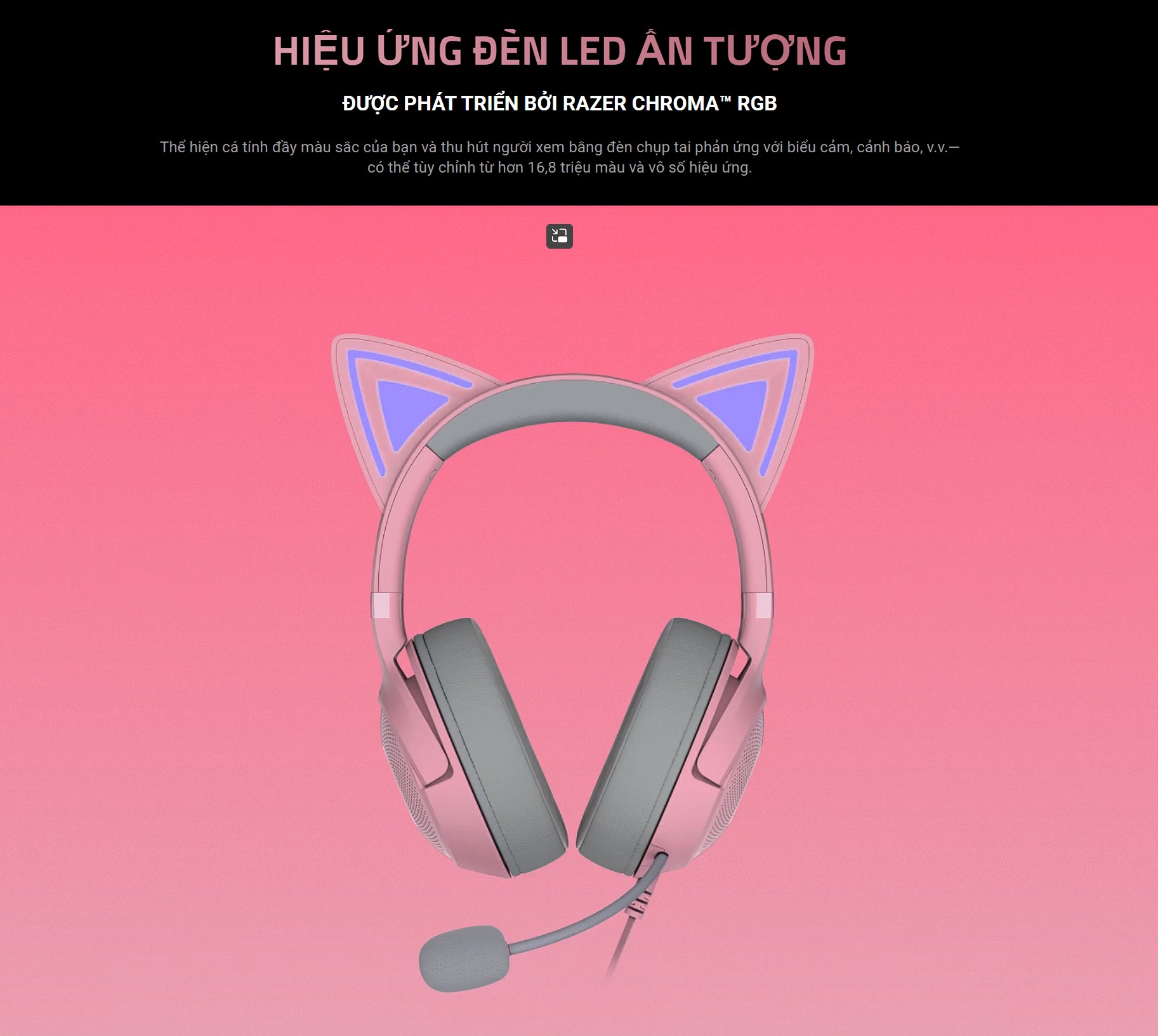 Tai nghe Razer Kraken Kitty V2 Quartz 