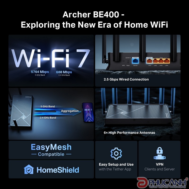 Bộ phát wifi 7 TP-Link Archer BE400