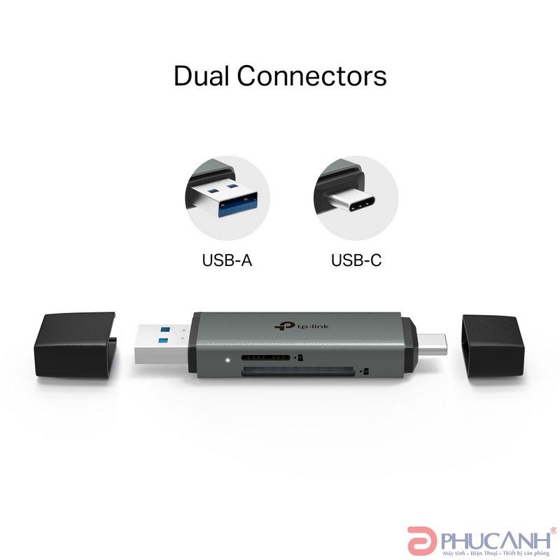 Đầu đọc thẻ TP-Link USB 3.0 Type-C&A cho thẻ SD và microSD 3.0