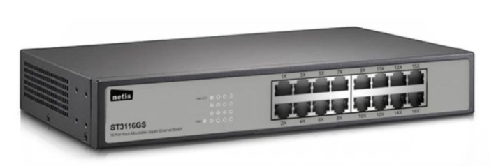 Switch Netis ST3116GS (Gigabit 1000Mbps/ 16 Cổng/ Vỏ kim loại) 