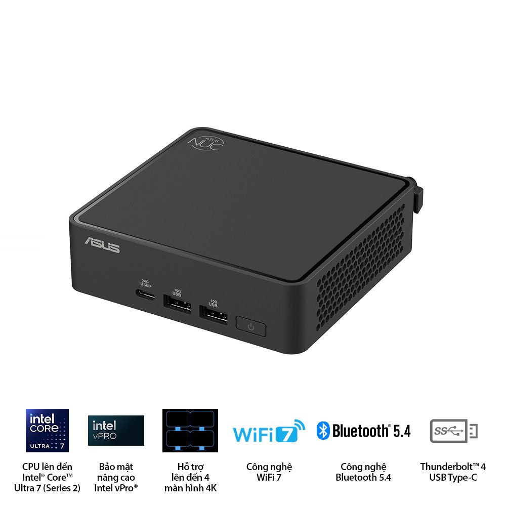 Mini PC Asus NUC 15 PRO Slim NUC15CRLIP (Intel U300/ NoOS/ 3Y)
