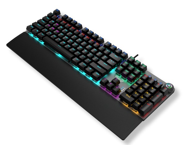 B&agrave;n ph&iacute;m cơ Aula F2058 Blue Switch (LED Rainbows/ Đen)