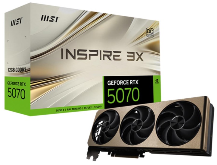 Card đồ họa MSI GeForce RTX 5070 12G INSPIRE 3X OC 