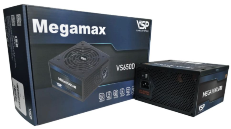Nguồn m&aacute;y t&iacute;nh VSP MEGAMAX VS650D (650W/Cybenetics Silver/Active PFC/DC to DC) 