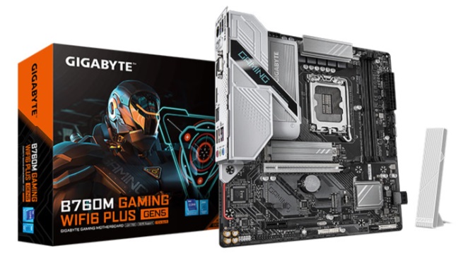 Mainboard Gigabyte B760M GAMING WIFI6 PLUS GEN5 (Intel B760/ Socket 1700/ M-ATX/ 2 khe ram/ DDR5/ 2.5 Gigabit LAN)