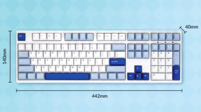 B&agrave;n ph&iacute;m cơ AKKO 3108RF V3 Glacier (Glacier Blue) 