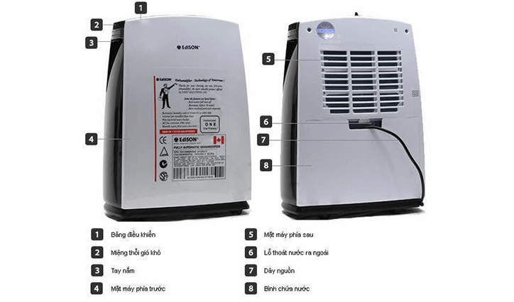 Máy hút ẩm Edison ED-12BE (12 lít/ngày)