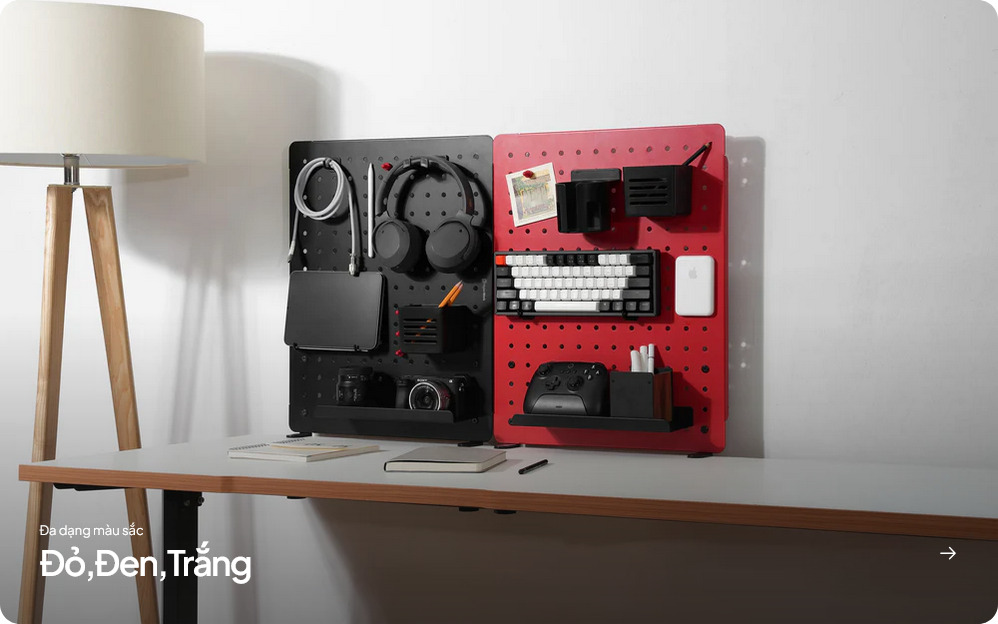 Bảng treo đồ Pegboard HyperWork PG02 &ndash; Trắng