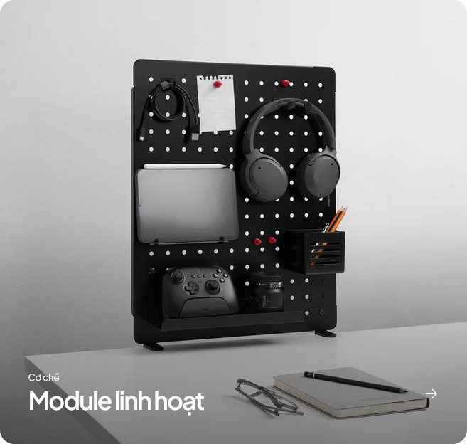 Bảng treo đồ Pegboard HyperWork PG02 &ndash; Trắng