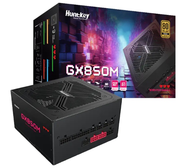 Nguồn máy tính Huntkey GX850M (850W/ 80 Plus Gold/ Full-Modular/ ATX/ Đen) 