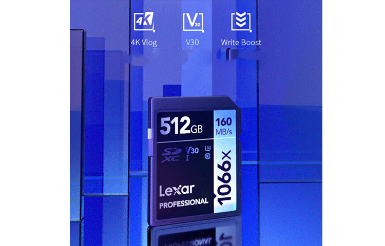 Thẻ nhớ SD Lexar Professional 1066x SDXC V30 512Gb 
