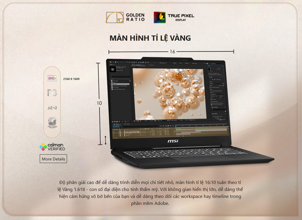 Laptop Msi Creator M16 HX C14VFG-040VN 