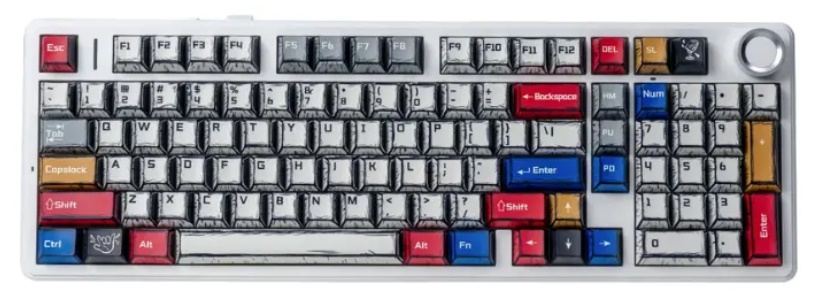 Bàn phím cơ Aula F99 PRO Comic Star Vector switch(Có núm xoay) 