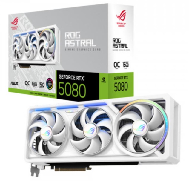 Card đồ họa Asus ROG Astral GeForce RTX 5080 16GB GDDR7 WHITE OC Edition (GDDR7/ 256 bit) 