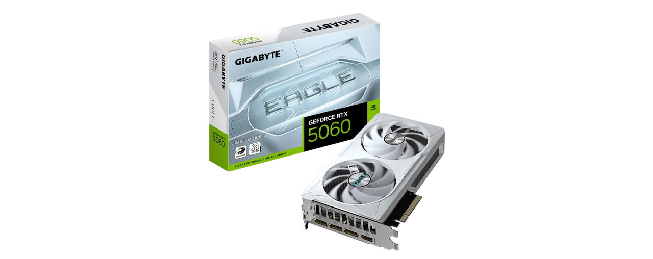 Card đồ họa Gigabyte GeForce RTX 5060 EAGLE OC ICE 8G GDDR7 (N5060EAGLEOC ICE-8GD) (ID: 59307)