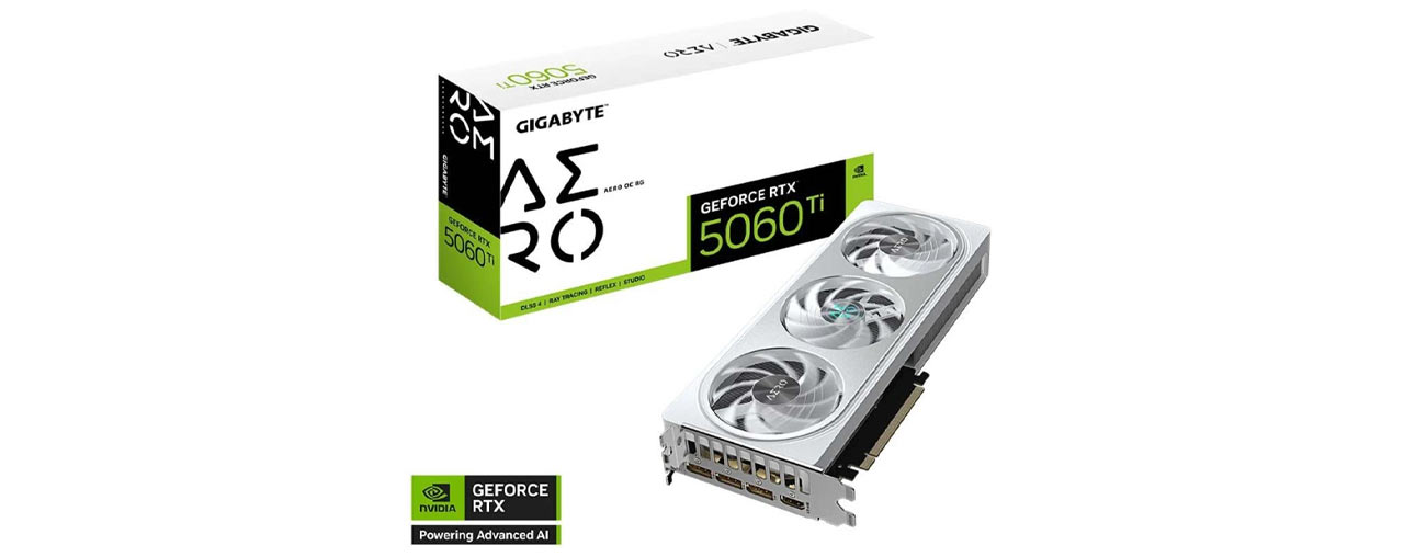 Card đồ họa Gigabyte GeForce RTX 5060 Ti AERO OC 8G GDDR7 (N506TAERO OC-8GD) (ID: 59313)