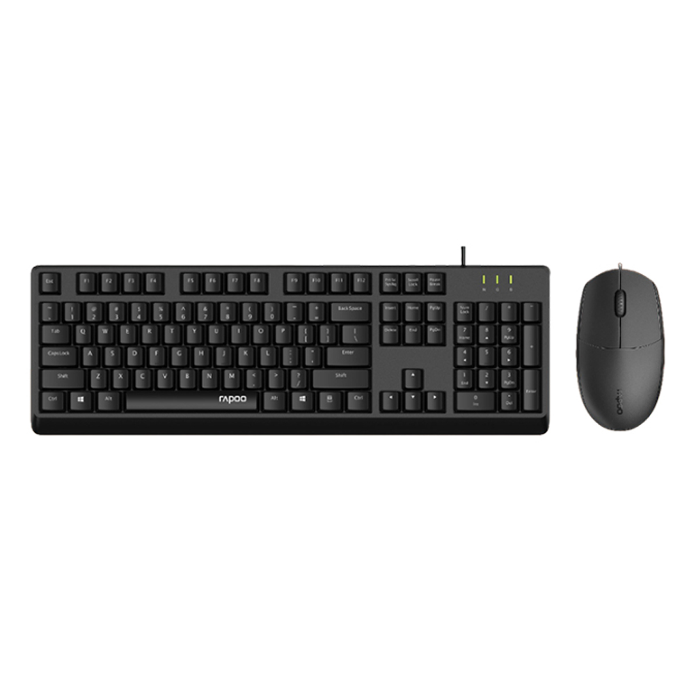 Bộ b&agrave;n ph&iacute;m chuột Rapoo X125SE (Đen)