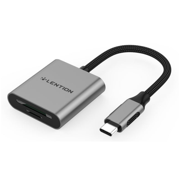 Đầu đọc thẻ Lention C8 USB-C to SD / Micro SD Card Reader hợp kim nh&ocirc;m