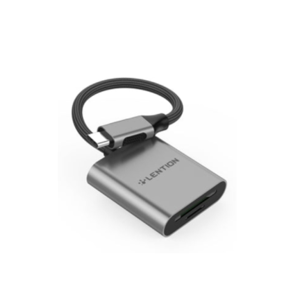 Đầu đọc thẻ Lention C8 USB-C to SD / Micro SD Card Reader hợp kim nh&ocirc;m
