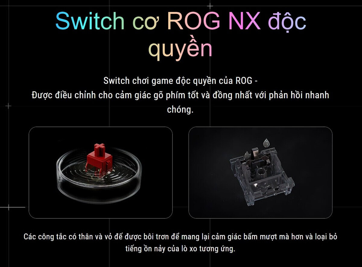 Bàn phím cơ Asus ROG Azoth Wireless NX Red switch