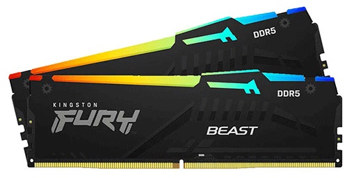 RAM Kingston FURY Beast RGB 32GB (2x16GB) DDR5 5600Mhz (KF556C40BBAK2-32)