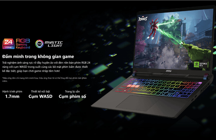 Laptop MSI Gaming Vector 16 HX AI A2XWIG-062VN