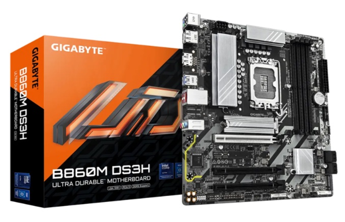 Mainboard Gigabyte B860M DS3H DDR5 (Intel B860/ Socket 1851/ M-ATX/ 4 khe ram/ 2.5 Gigabit LAN)