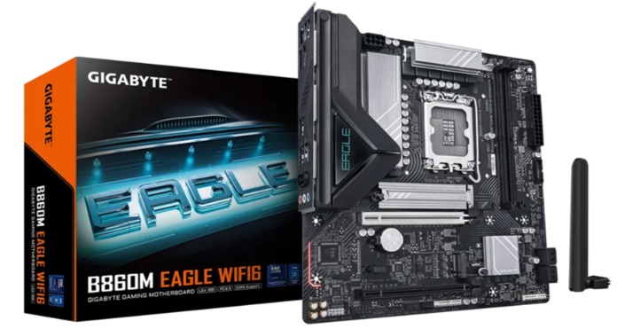 Mainboard Gigabyte B860M EAGLE WIFI6 DDR5 (Intel B860/ Socket 1851/ M-ATX/ 2 khe ram/ 2.5 Gigabit LAN)