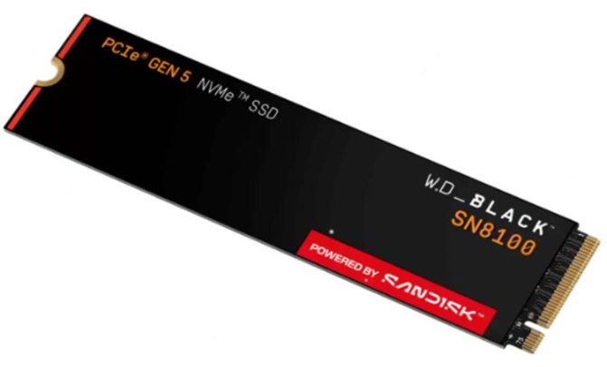 Ổ SSD Sandisk Black SN8100 WDS100T1X0M 1TB (NVMe PCIe/ Gen4x4 M2.2280/ 14900MB/s/ 11000MB/s)