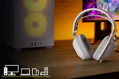 Tai nghe Gaming không dây Corsair HS80 MAX White
