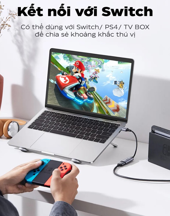 Card ghi hình HDMI to USB 2.0, Type-C live streaming 1080P Ugreen 40189