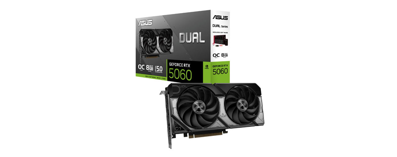 Card đồ họa Asus Dual GeForce RTX 5060 8GB GDDR7 OC Edition (ID: 59295)