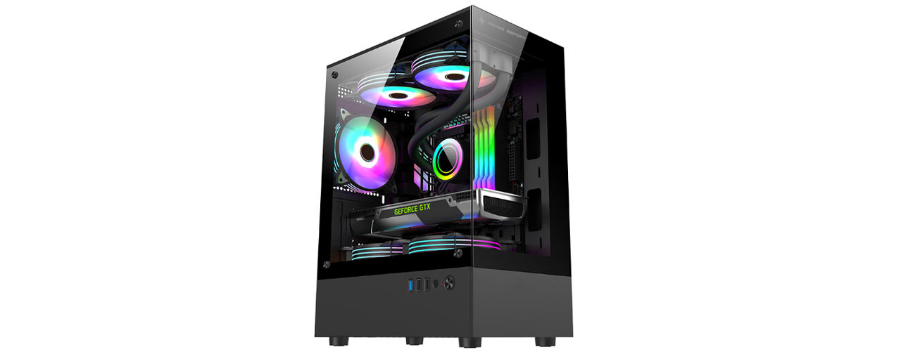 Vỏ máy tính KENOO ESPORT MK100 - Màu Đen (M-ATX) (ID: 55965)