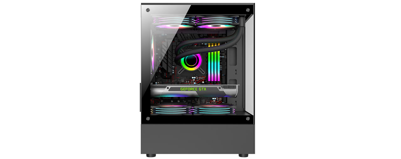 Vỏ máy tính KENOO ESPORT MK100 - Màu Đen (M-ATX) (ID: 55965)