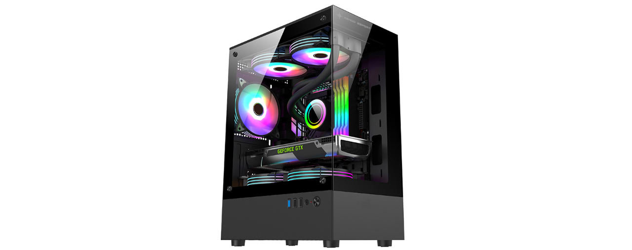 Vỏ máy tính KENOO ESPORT MK100 - Màu Đen (M-ATX) (ID: 55965)