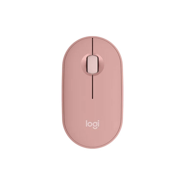 Chuột không dây Bluetooth Logitech Pebble M350S - Màu hồng