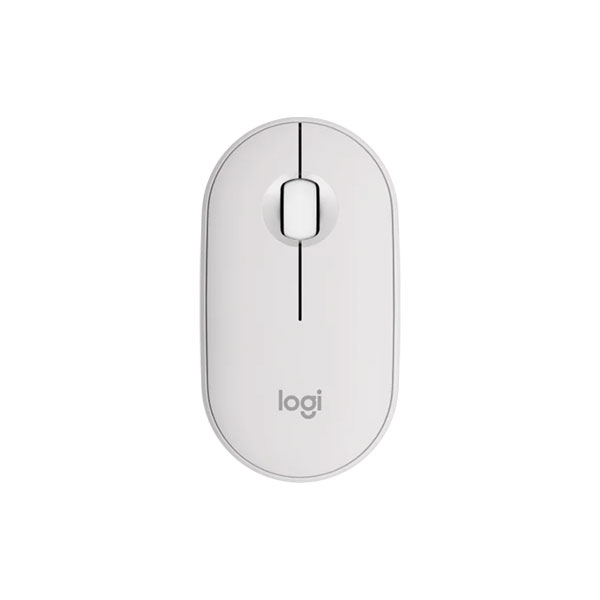 Chuột không dây Bluetooth Logitech Pebble M350S - Màu trắng