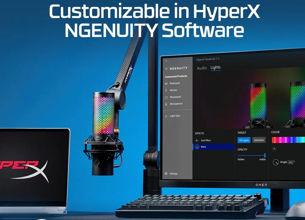 Thiết bị Micro HyperX QUADCAST 2 RED 9A273AA