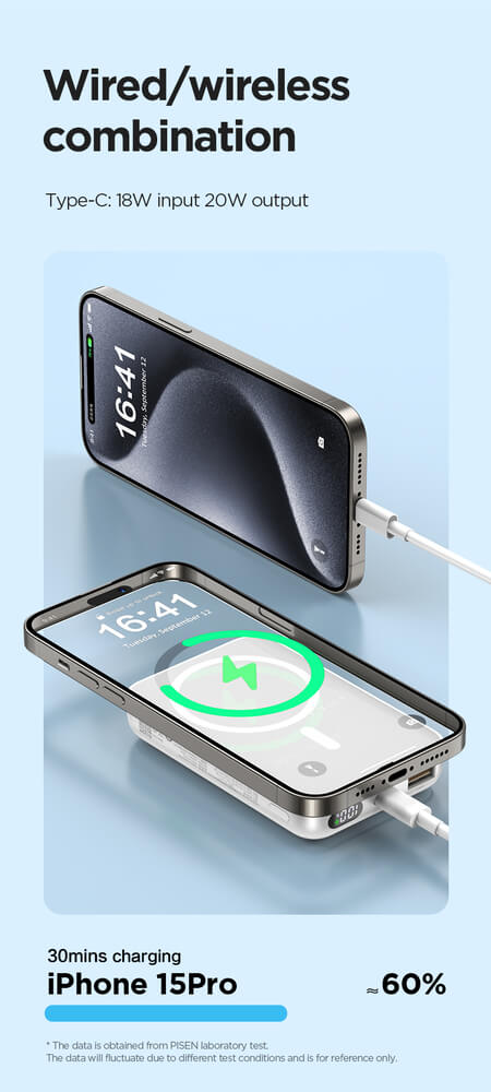 Pin sạc dự phòng không dây Pisen 10.000 mAh QUICK