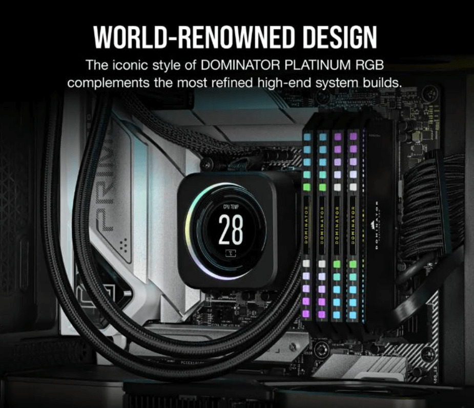 Corsair DOMINATOR PLATINUM RGB 64GB (2x32GB) DDR5 5200MHz Black