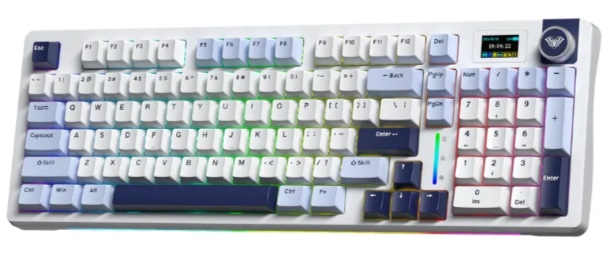 Bàn phím cơ Aula 3 MODE S98 PRO Xanh dương + trắng + tím đậm Nimbus V3 switch