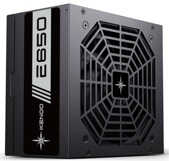Nguồn Máy Tính KENOO ESPORT E650 650w (Mầu Đen/ Cáp Dẹt/ Fan 12cm)
